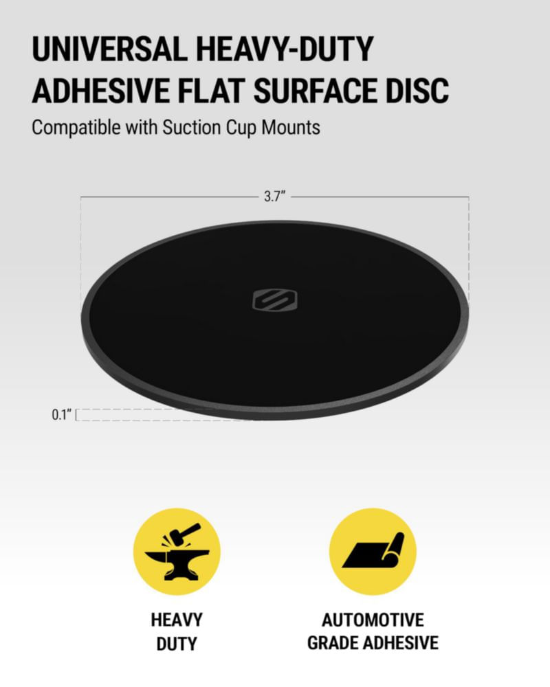 Disco de Montaje Scosche 9 cm Adhesivo 3M para Auto y GPS