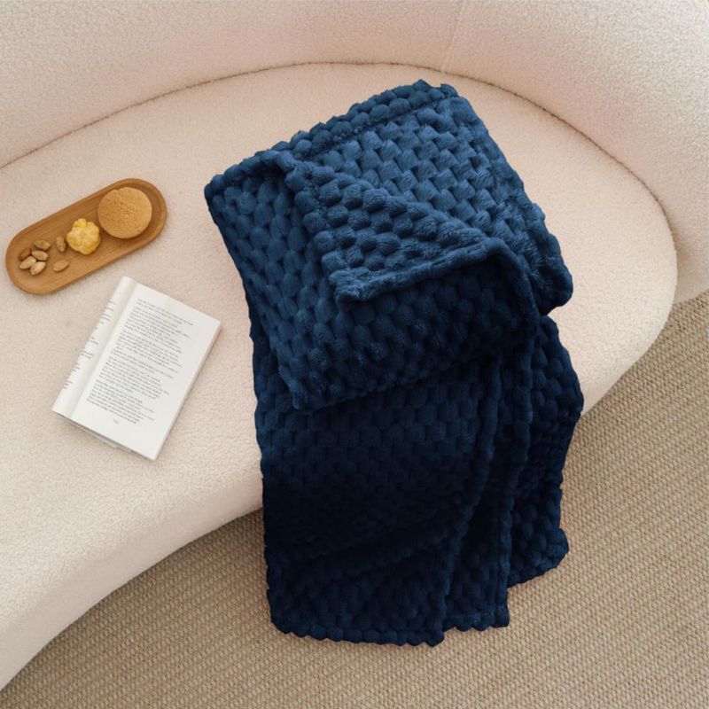 Manta BEDELITE 152x152 cm Azul Marino Suave y Acogedora – Regalo Ideal