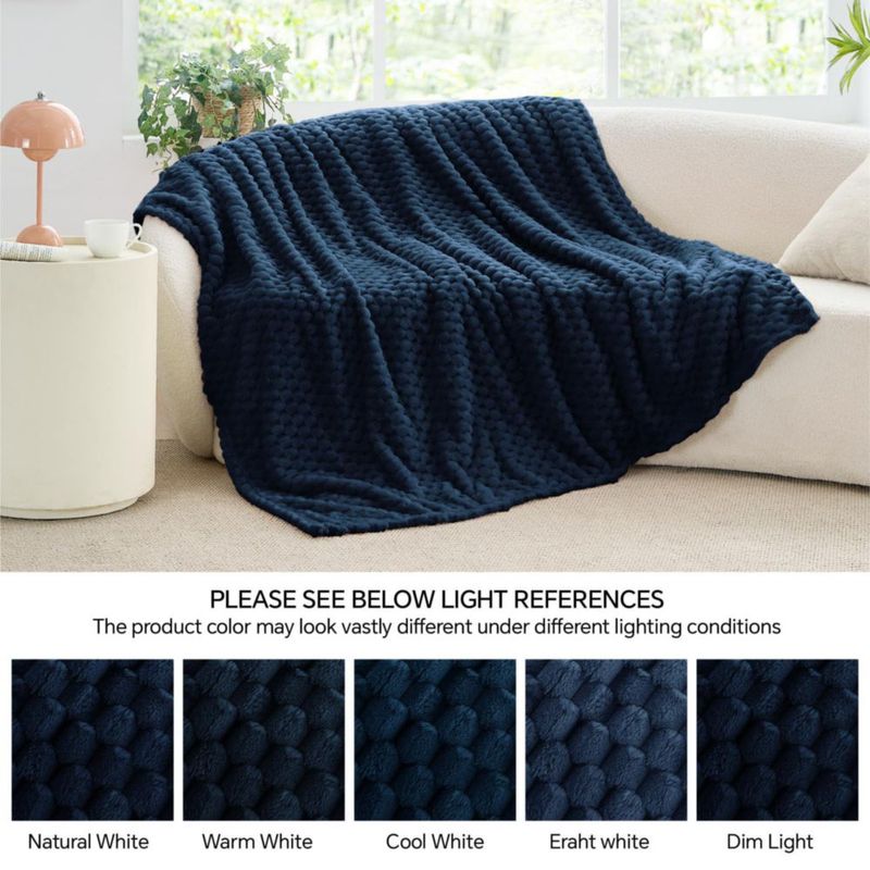 Manta BEDELITE 152x152 cm Azul Marino Suave y Acogedora – Regalo Ideal