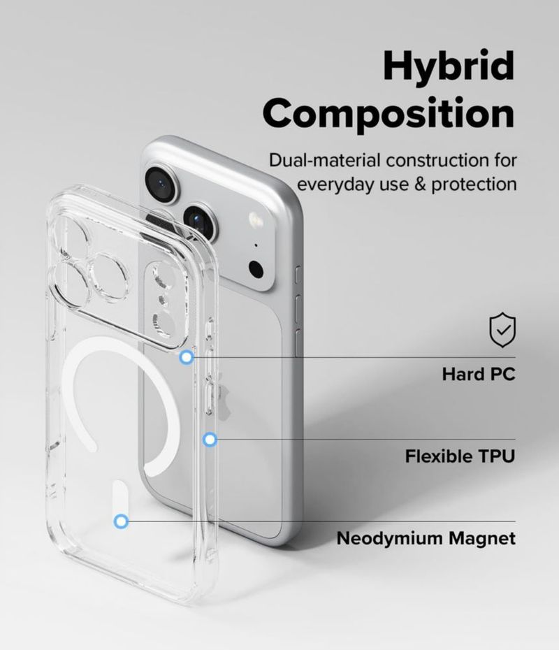 Funda Ringke iPhone 18 Pro Fusion Magnética Transparente