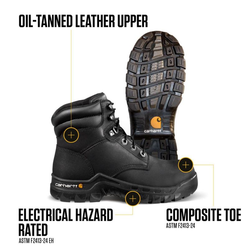 Bota Carhartt para mujer de 15 cm puntera compuesta negra talla 9.5 M