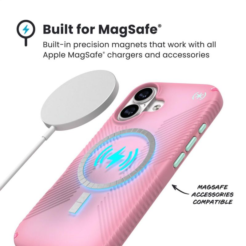 Funda Speck iPhone 17 LUX Grip MagSafe rosa