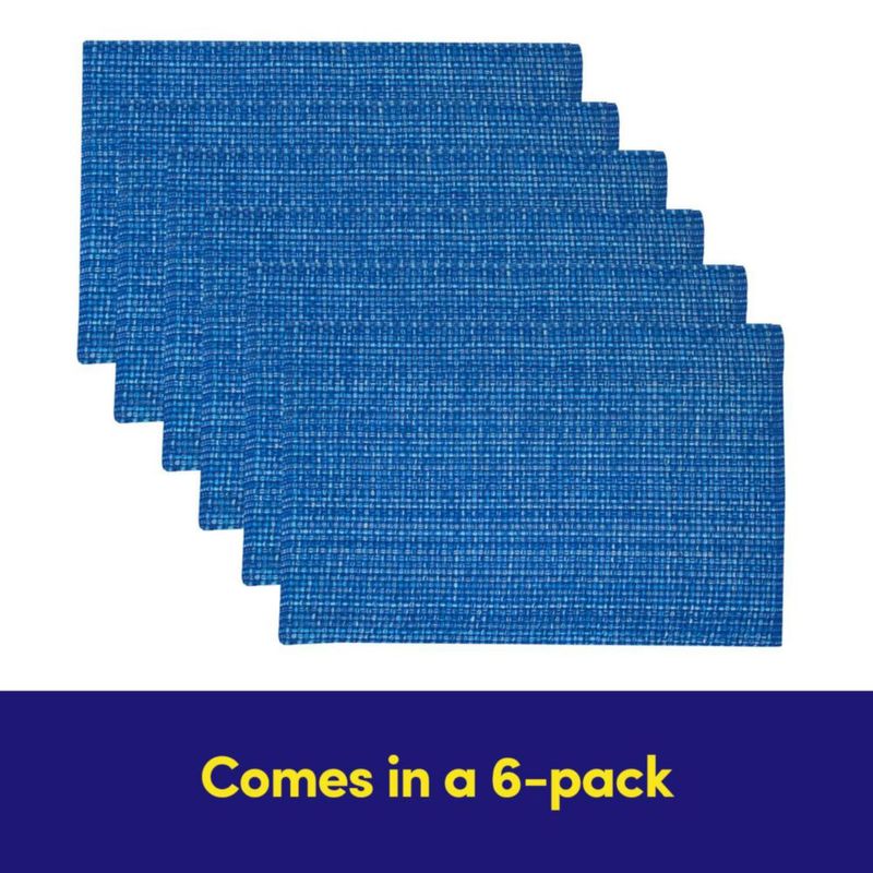 Mantel Individual Sweet Home Collection 33x48 cm Juego de 6 Azul Oscuro