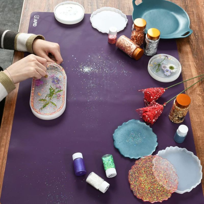 Alfombrilla de silicona SAPID 51x71 cm para arte de resina y manualidades