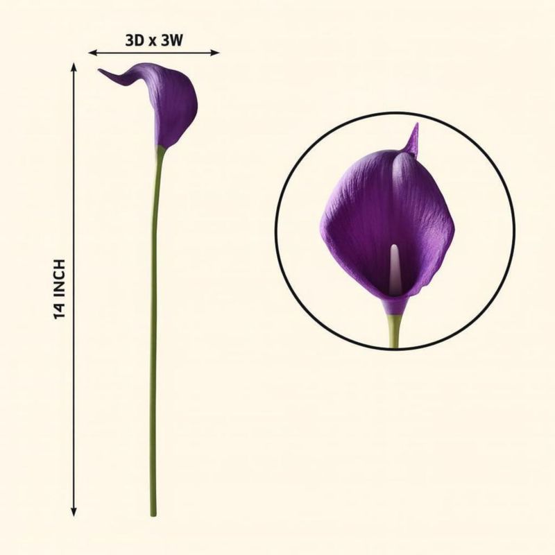 Flores artificiales Floral Kingdom 36 cm púrpura – paquete de 20