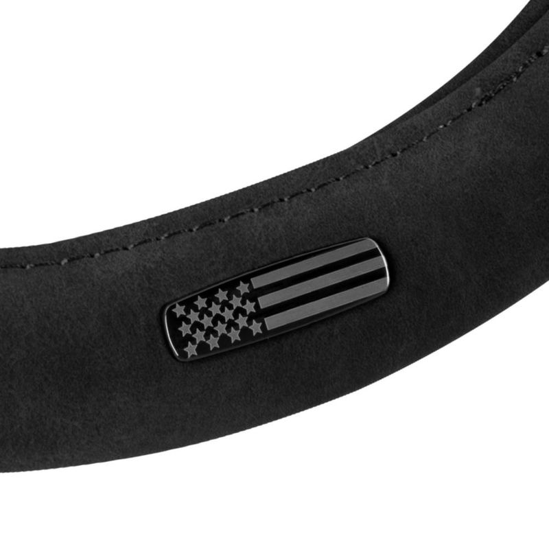 Cubierta para volante CAT negro de cuero sintético 37–39 cm