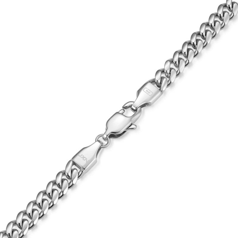 Pulsera JAXXON 5 mm Plateada 19 cm Eslabón Cubano