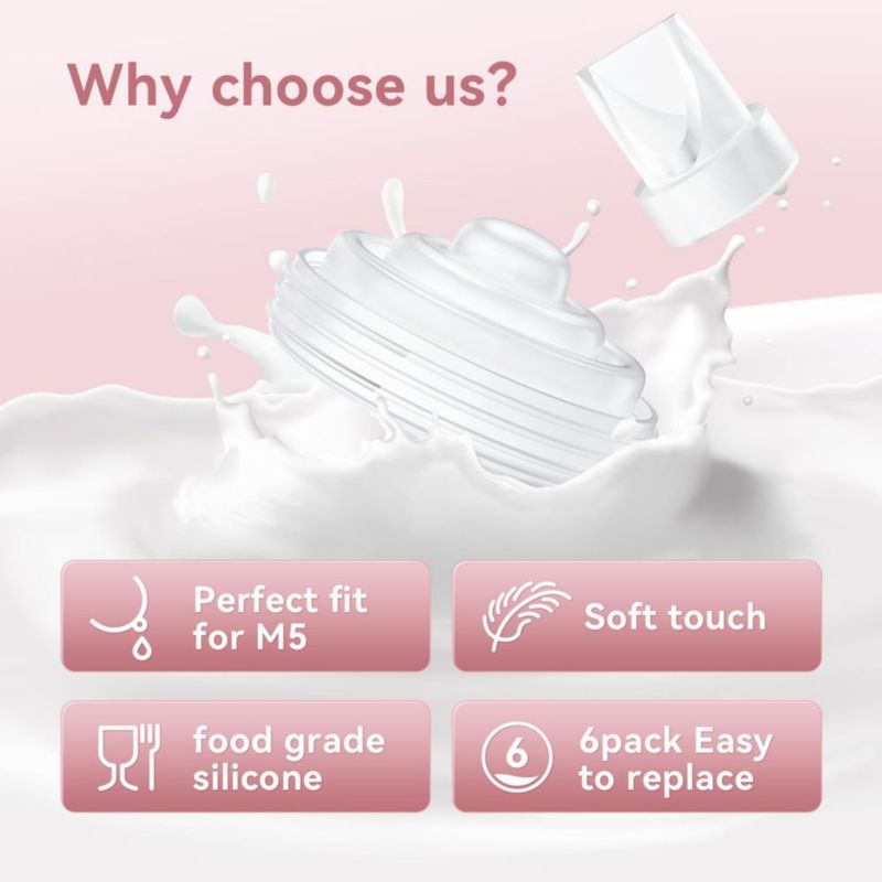 Juego de 6 piezas de repuesto TOVVILD compatible con el extractor Momcozy M5