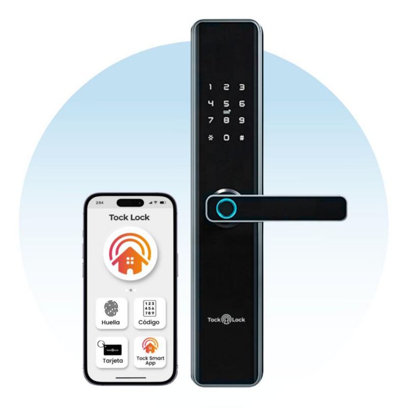 Tock Lock - Cerradura Electrónica Inteligente Wifi para puerta principal exterior | Chapa Digital Eléctrica | App, Huella, Códig