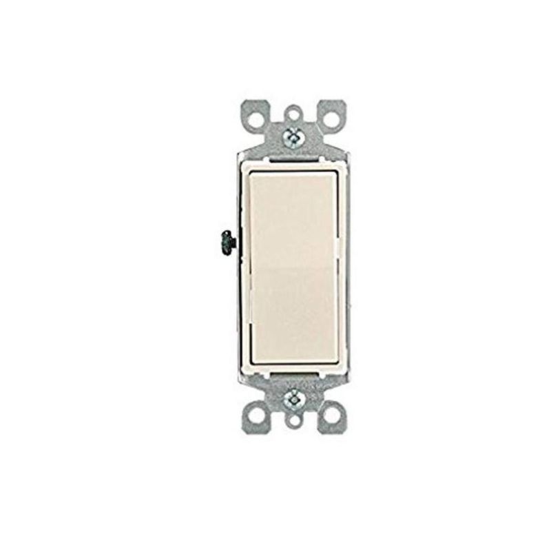 Leviton 048-05604-02T Interruptor 4 Vías Silencioso 15A-120/277V Decora, Almendra Claro (No Incluye Placa), pack of/paquete de 1