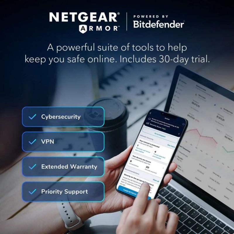 Router Wi‑Fi NETGEAR Nighthawk RAX29 AX2400 de doble banda 24 Gbps