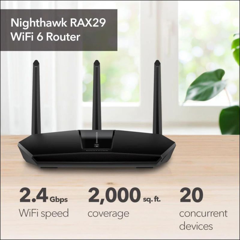 Router Wi‑Fi NETGEAR Nighthawk RAX29 AX2400 de doble banda 24 Gbps