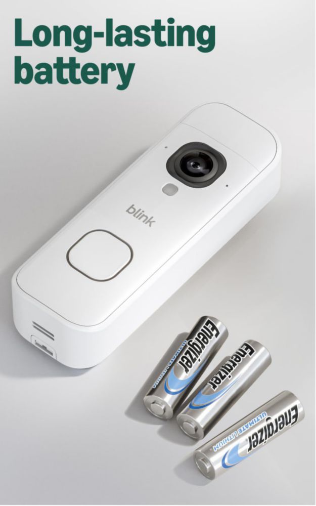 Timbre de video inalámbrico Blink con batería 2K+ y audio mejorado
