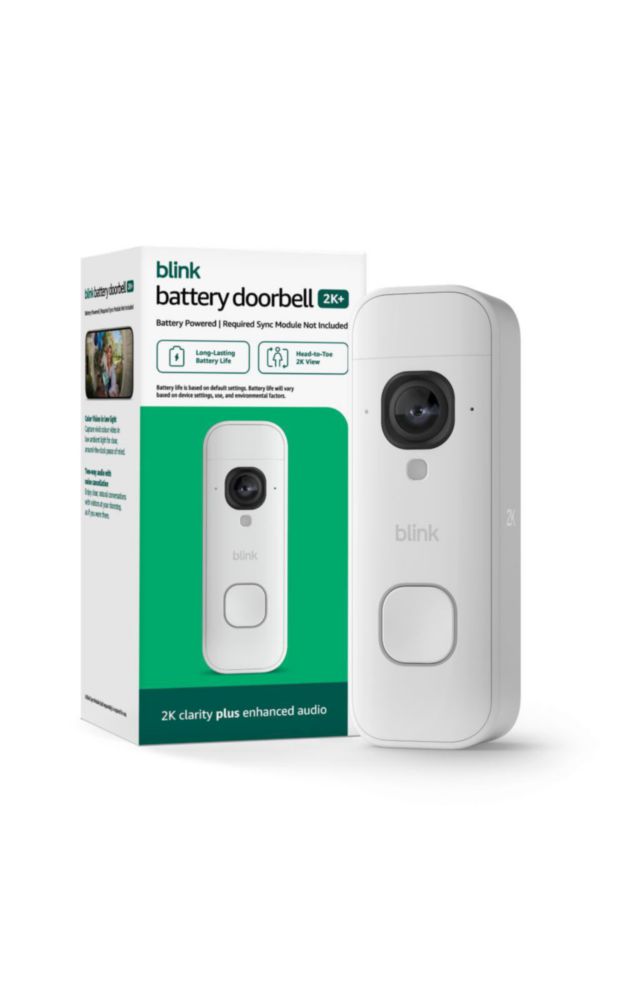Timbre de video inalámbrico Blink con batería 2K+ y audio mejorado