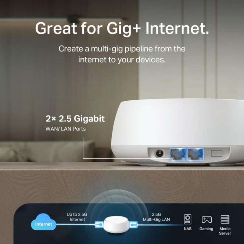 Sistema Wi-Fi en malla TP-Link Deco BE25 de doble banda BE5000 WiFi 7