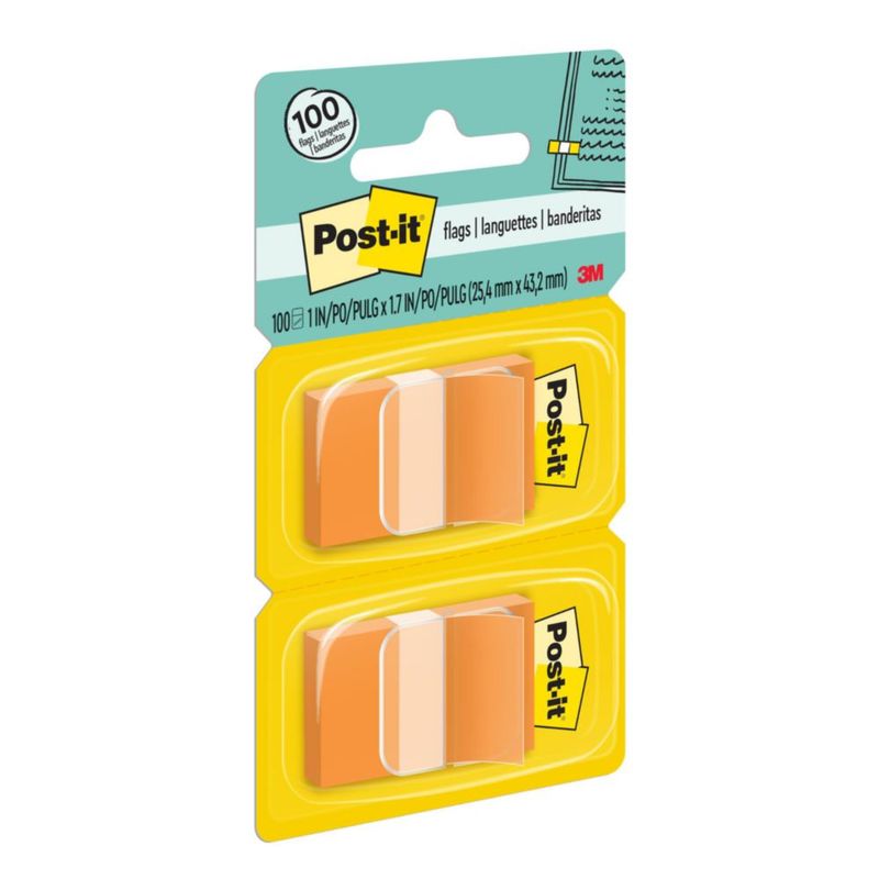 Post-it Flags 3M 25 mm Naranja – Pack de 2 Dispensadores