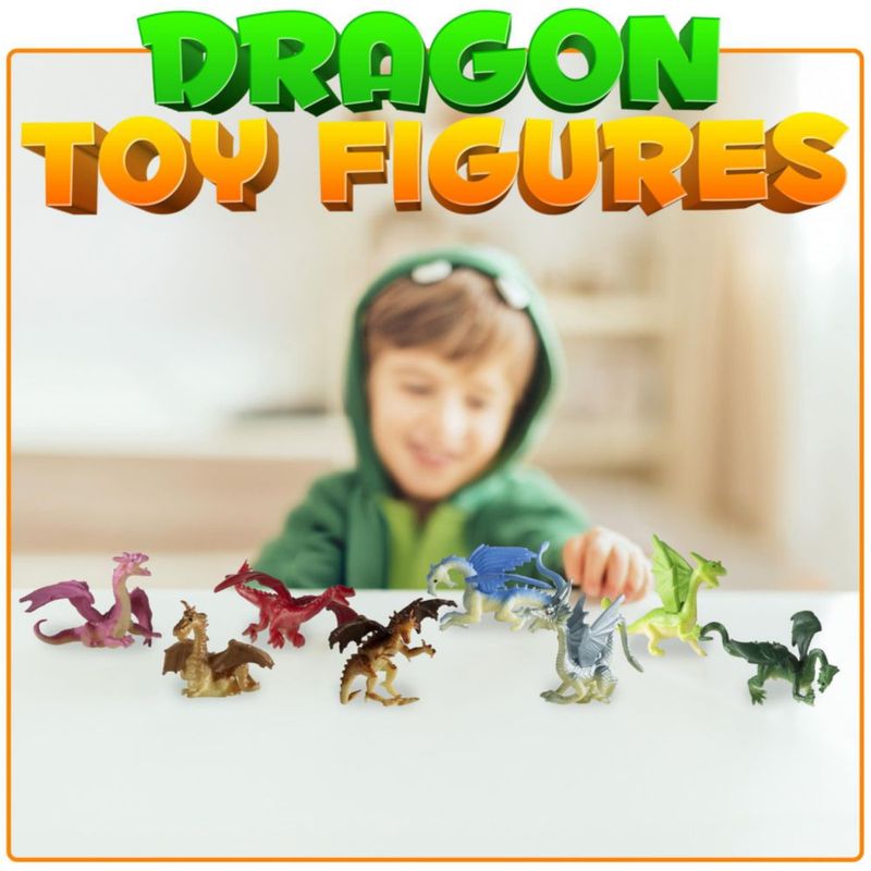 Figuras de dragón Bedwina 5 cm – Pack de 144 unidades a granel