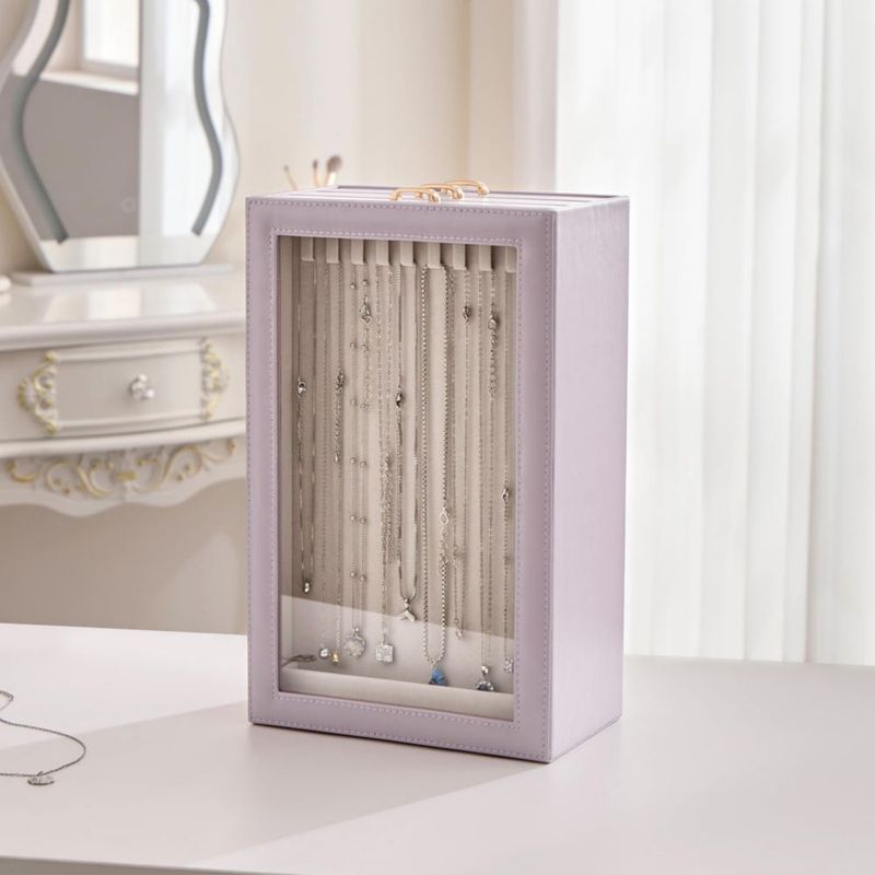 Organizador de Collares Lolalet 20x12x32 cm Morado 3 Niveles