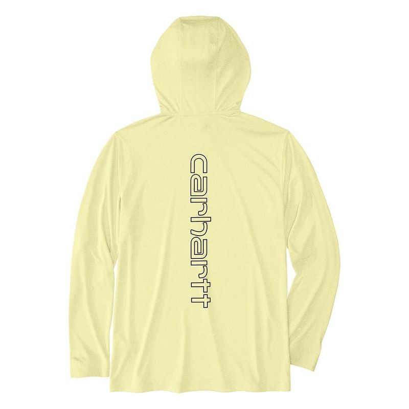 Camiseta Carhartt con capucha gráfica color amarillo celestial talla grande