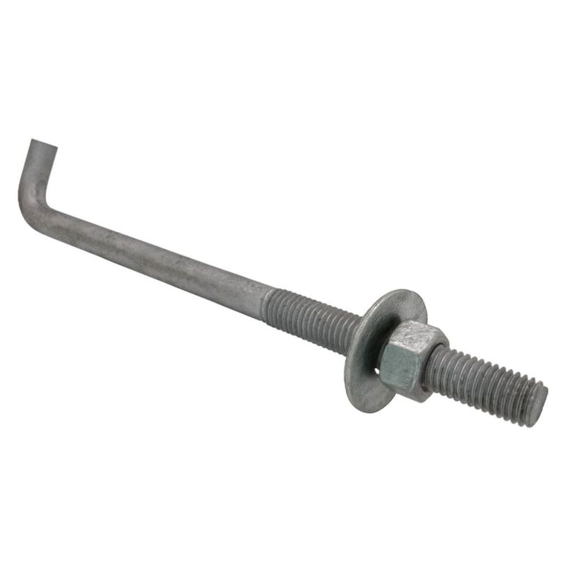 Tornillos de anclaje A.A 5/8" x 25 cm galvanizados (paquete de 10)