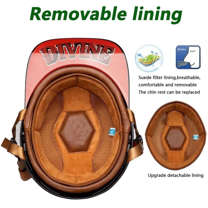 Casco CHPINGN M (53-56 cm) Aprobado DOT – Tipo Abierto