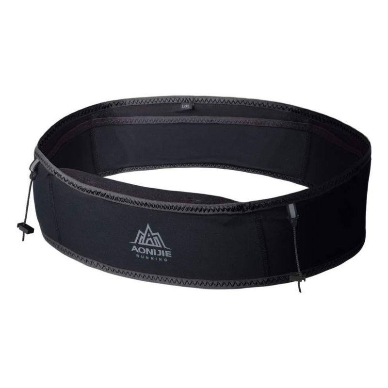 Riñonera AONIJIE L/XL 250 ml color negro con botella de agua
