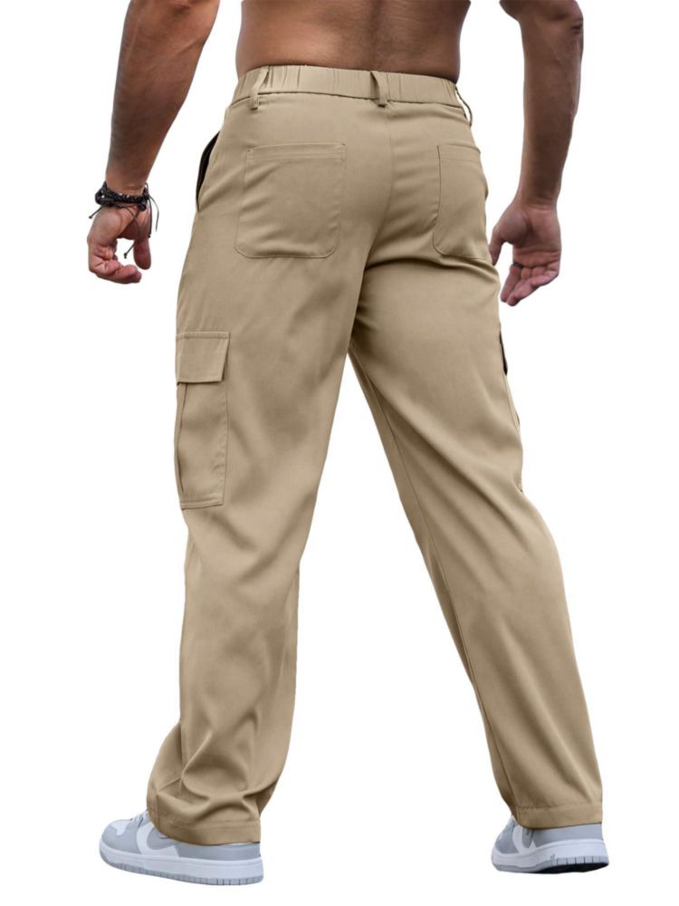 Pantalones Cargo Comdecevis Caqui Oscuro Talla M
