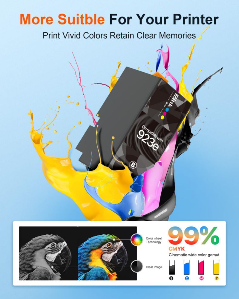 Cartuchos de tinta E‑Z Ink Pro 923XL (paquete de 4)