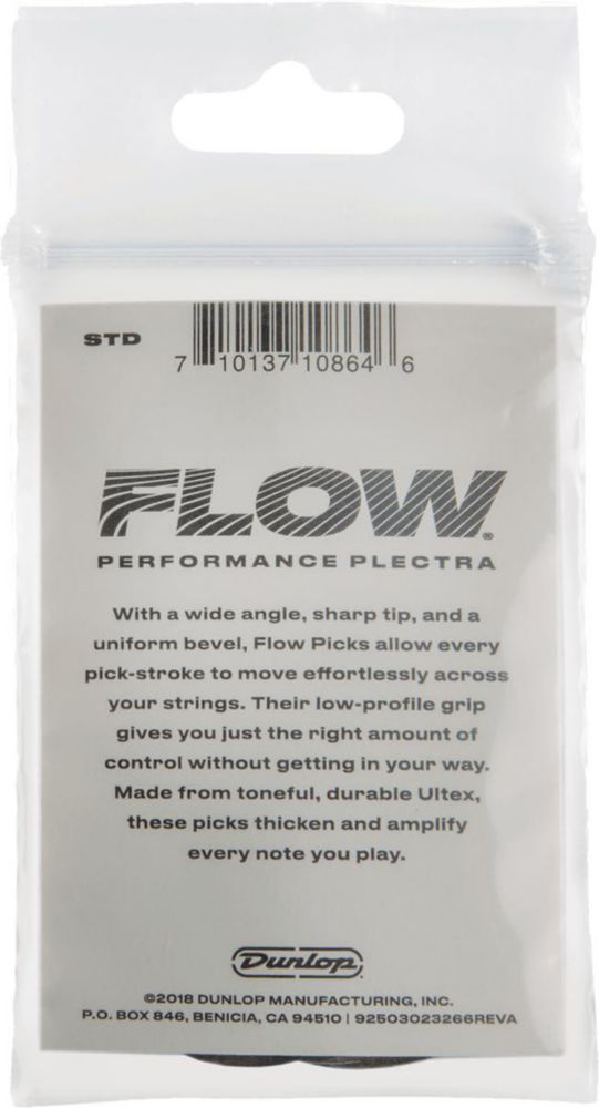 PLECTRUM Jim Dunlop Flow® Estándar 15 mm Paquete de 6