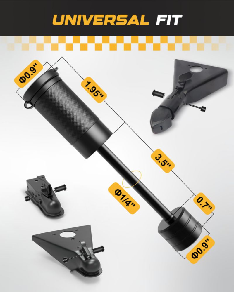 Candado para acoplador de remolque RETRUE 1/4" (9 cm) de alcance