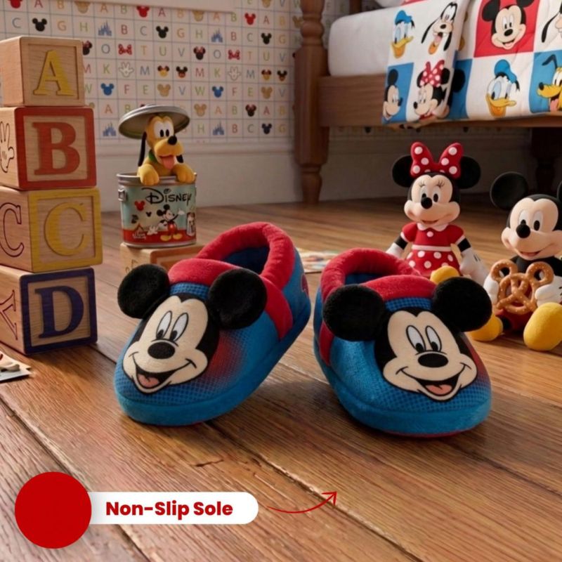 Pantufla Disney 23‑25 cm Azul/Roja para Niños Pequeños