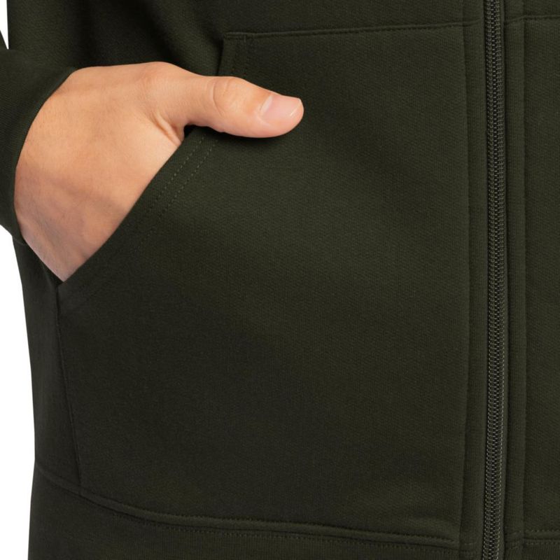 Sudadera con capucha Fruit of the Loom talla XL verde de forro polar