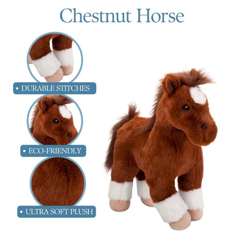 Peluche The Petting Zoo Caballo Castaño de 30 cm