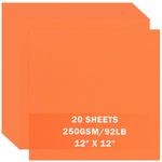 Cartulina Uncle Paul 30 cm 20 hojas Naranja 92 lb