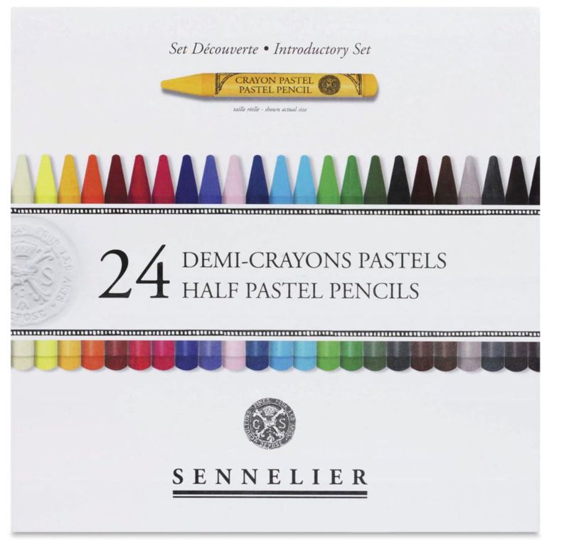 Set de Lápices de Pastel SENNELIER 24 Media Talla con Caja Magnética de Cartón