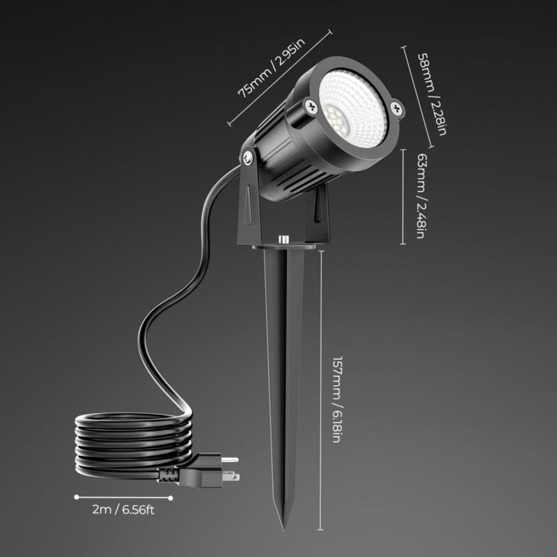 Reflector LED púrpura Onforu de 12 W para exteriores – Pack de 2