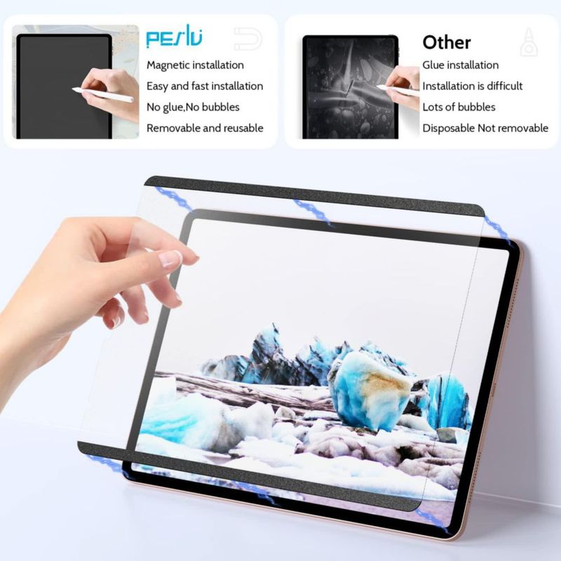 Protector de pantalla Peslv Magnetic Paperfilm para iPad de 9ª y 7ª generación iPad Air 3 y iPad Pro de 105 pulgadas