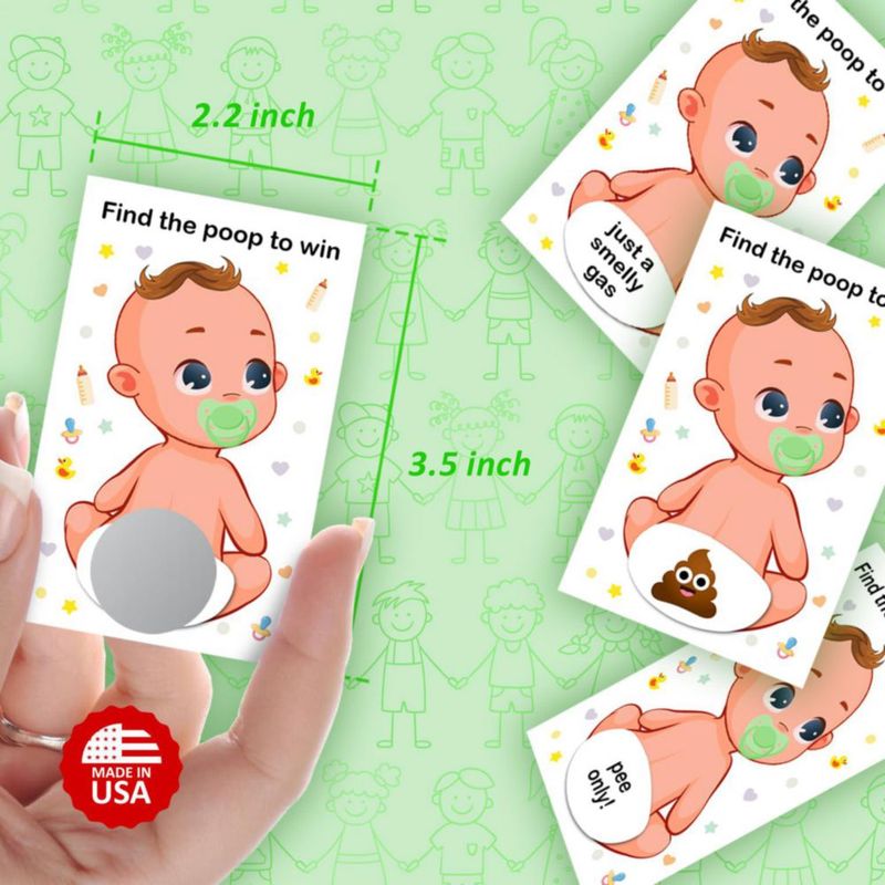 Juego de Rasca y Gana RokAPary para Baby Shower – 40 Tarjetas