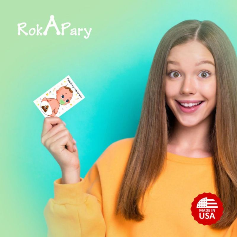 Juego de Rasca y Gana RokAPary para Baby Shower – 40 Tarjetas