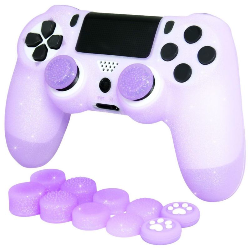 Cubierta para PS4 HLRAO Púrpura Brillante Antideslizante 8 pzas