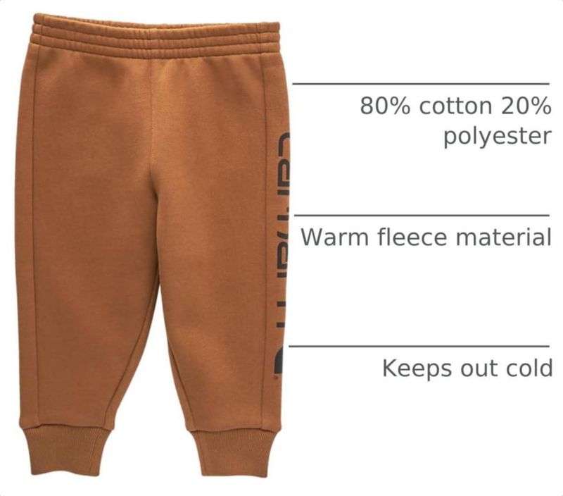 Pantalón de chándal Carhartt para niño de 2 años color marrón