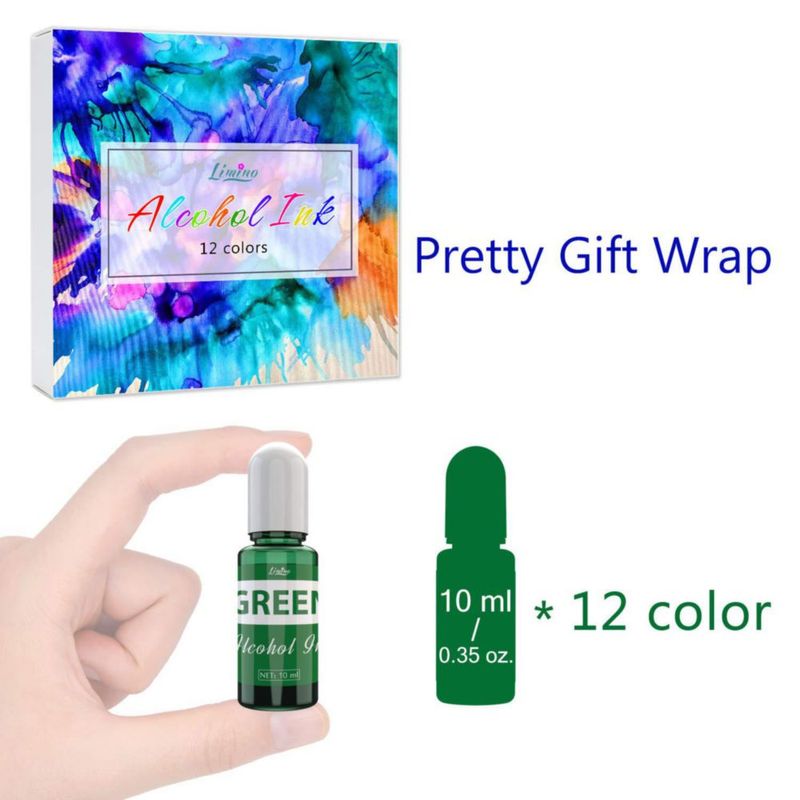 Tinta alcohólica Limino 120 ml 12 colores para arte con resina