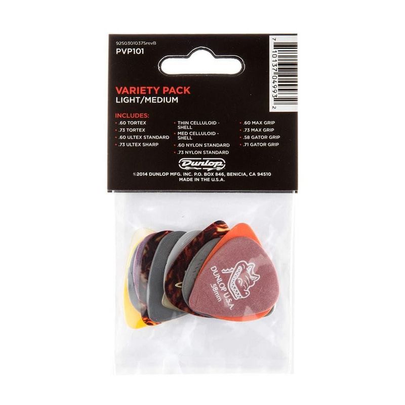 Pack Variado de 12 Púas PLECTRUM Jim Dunlop