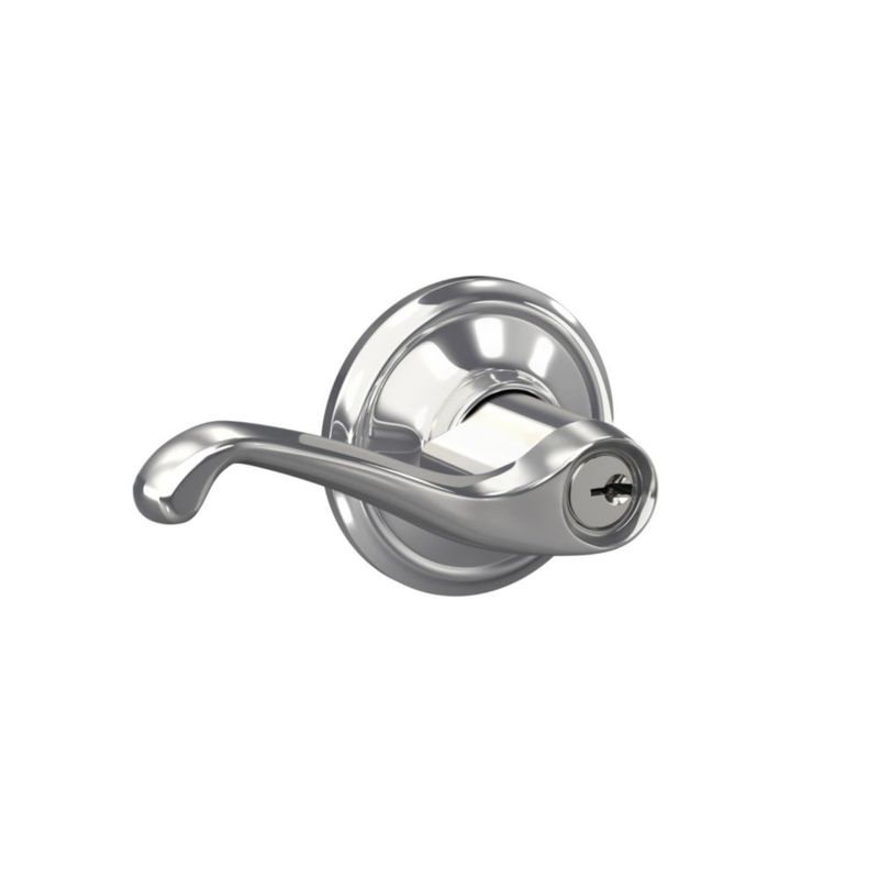 Tirador de puerta SCHLAGE Flair con llave cromo brillante
