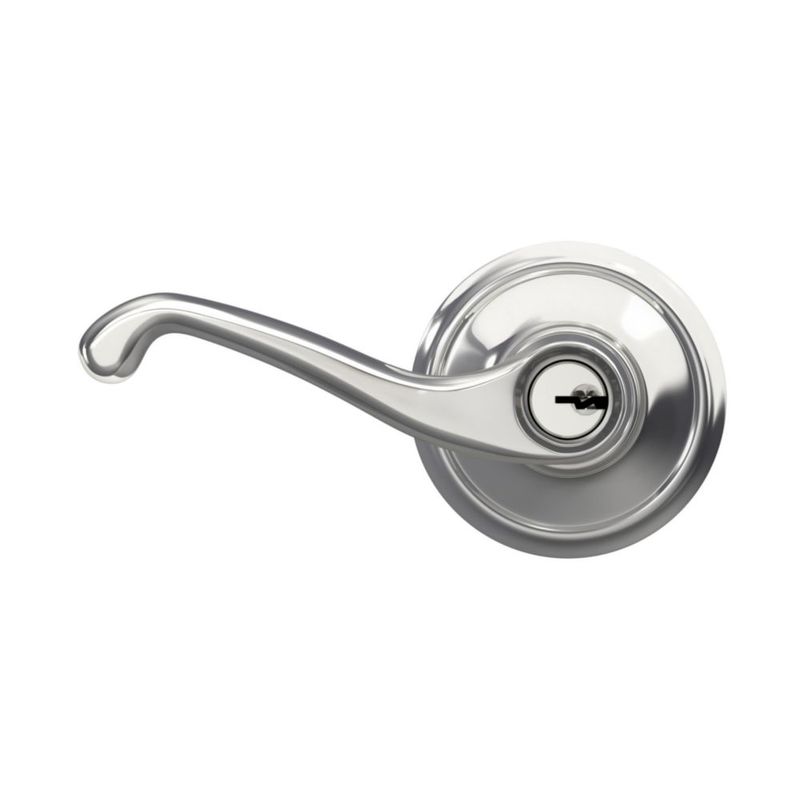 Tirador de puerta SCHLAGE Flair con llave cromo brillante