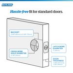 Tirador de puerta SCHLAGE Flair con llave cromo brillante