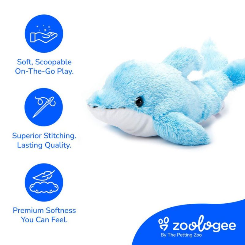 Peluche Delfín Azul 25 cm – The Petting Zoo