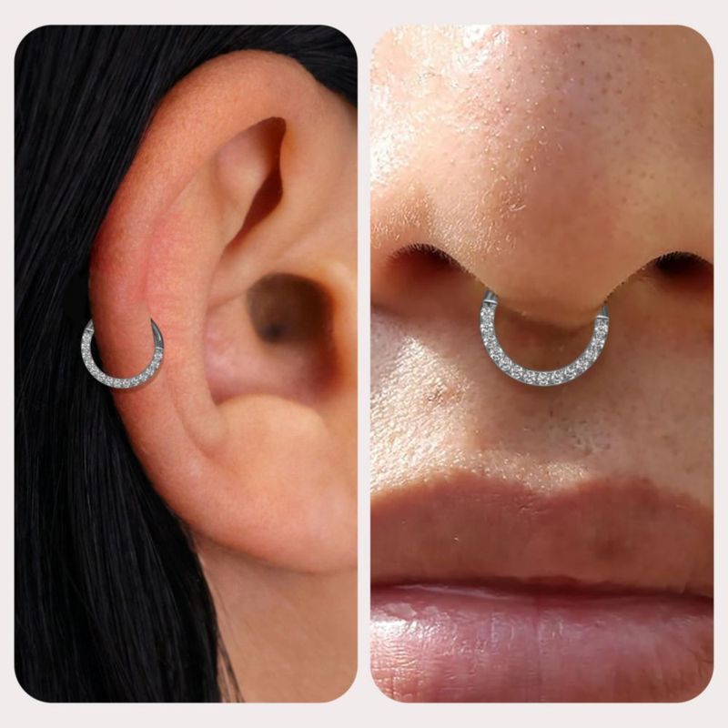 Pendiente ShineRose 8 mm/10 mm/12 mm CZ Plata/Oro
