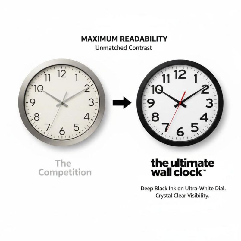 Reloj de Pared The Ultimate 36 cm Negro de Cuarzo