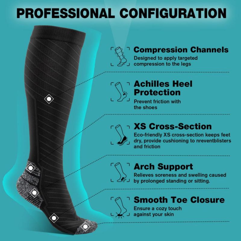 Calcetines de compresión SONORAN 3 pares L/XL 20‑30 mmHg